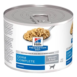 Hill's Prescription Diet Derm Complete – Hundefutter für Hunde mit Hautproblemen und Nahrungsmittelunverträglichkeiten, 200 g