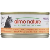 Almo Nature Almo HFC para gatos: atún y gambas - Alimento húmedo completo para gatos adultos, 70 g