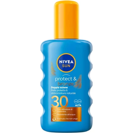 Nivea cremă de protecție solară SPF 30+ Sun Protect &amp; Bronze Spray 200 ml