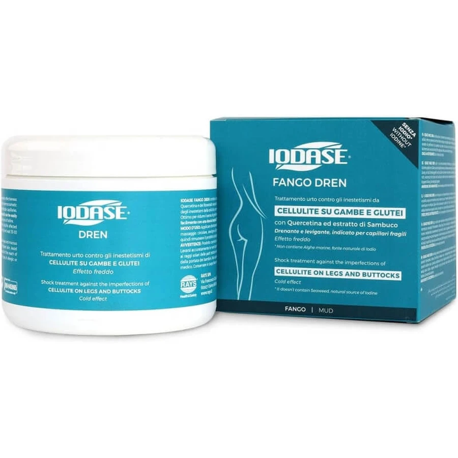 Iodase Fango Dren Cooling Effect Treatment for Cellulite on Legs and Buttocks, 700 g