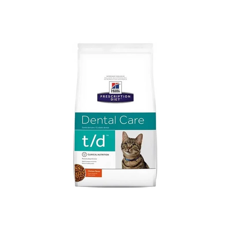 Hill's Prescription Diet t/d Dental Health Feline Dry Food for Oral Health, 1.5 kg