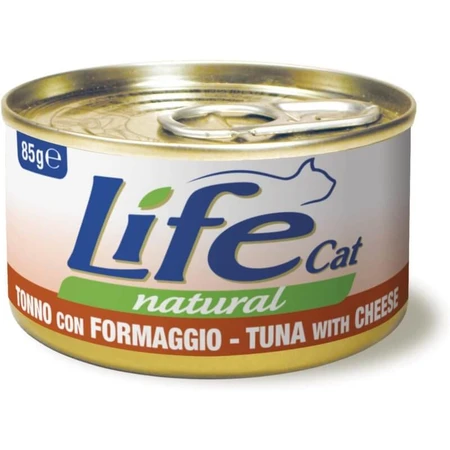 Life Petcare Life Cat Natural Thunfisch mit Käse – Nassfutter für Katzen, 85 g