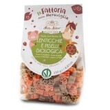 Nudeln für Kinder mit rotem Linsenmehl und grünen Erbsen, 250g, Pasta Natura