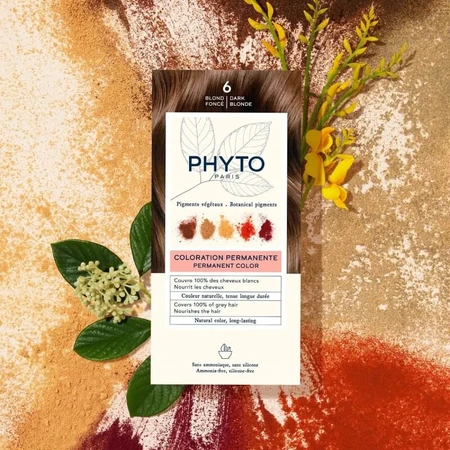Phyto Hair Color - Tinte permanente n.º 6 Rubio oscuro