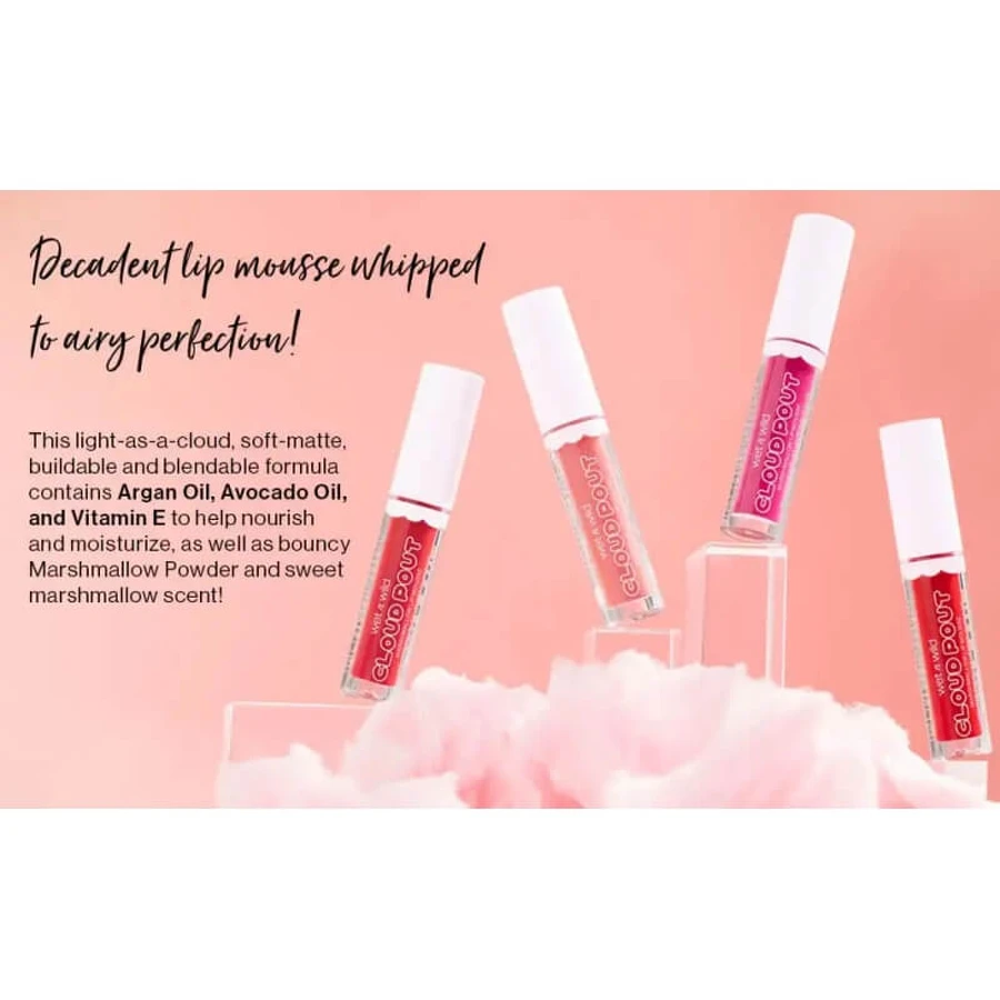 Wet n wild Cloud Pout Marshmallow Lip Mousse – ruj lichid – Fluff You