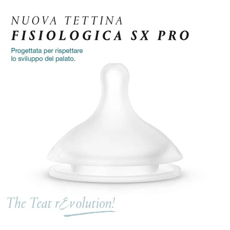 Suavinex sx pro - 2 tetine din silicon fiziologice cu debit lent +0 m