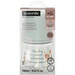 Suavinex Wonderland – biberon cu debit lent, 150 ml – albastru deschis
