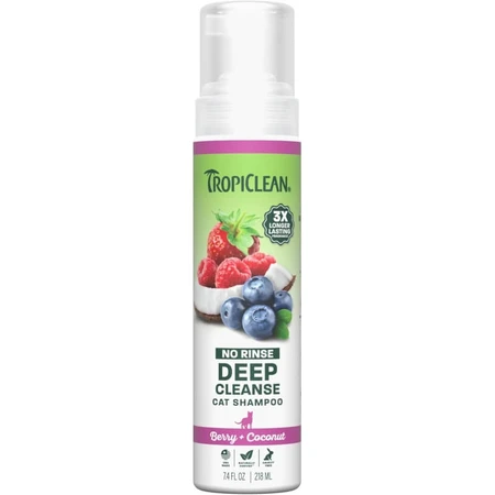 Tropiclean Deep cleaning waterless – șampon pentru pisici cu cocos și aloe, 220 ml