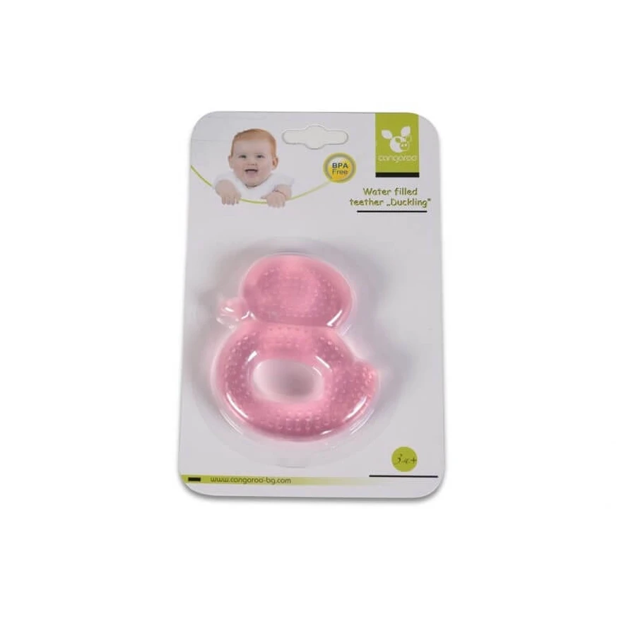 Cangaroo Refreshing Teething Toy for First Teeth +3 Months, Pink Duck