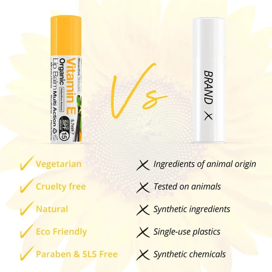Baume à lèvres à la vitamine E Dr. Organic - 5,7 ml