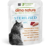 Almo Nature HFC Pollo y atún para gatos esterilizados - Alimento complementario para gatos adultos esterilizados, 50 g