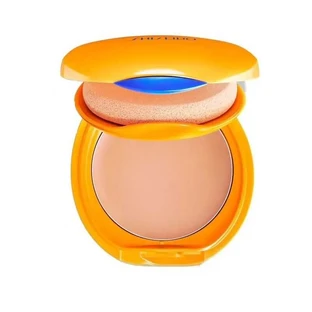 Crème solaire pour le visage Shiseido SPF 10, fond de teint compact autobronzant, protection faible - Teinte naturelle