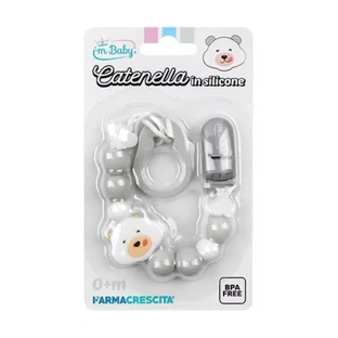 Soy el portachupetes «I'm Baby Catenella» — de silicona con anilla universal, colores variados