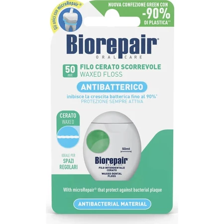 Biorepair Zahnseide mit Wachs, 50 Meter