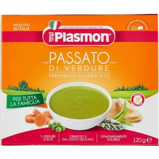 Purée de légumes Plasmon en sachets (légumes déshydratés) 80 g, 1 sachet