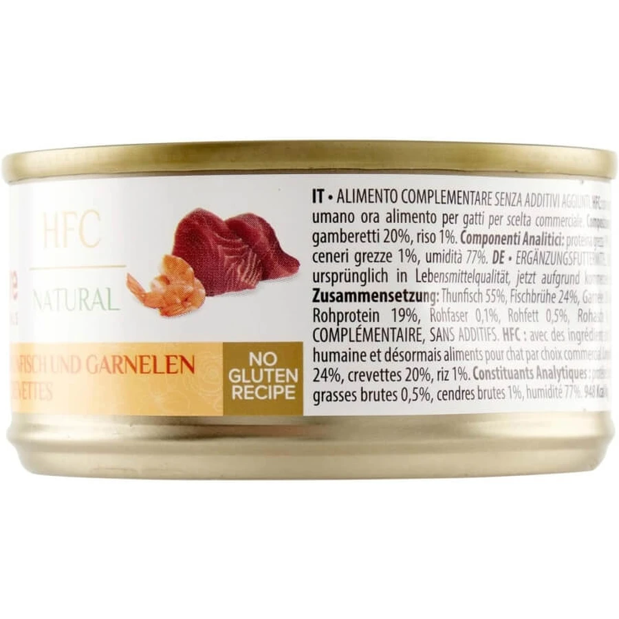 Almo Nature HFC Natural ton și creveți – hrană umedă pentru pisici adulte, 70 g