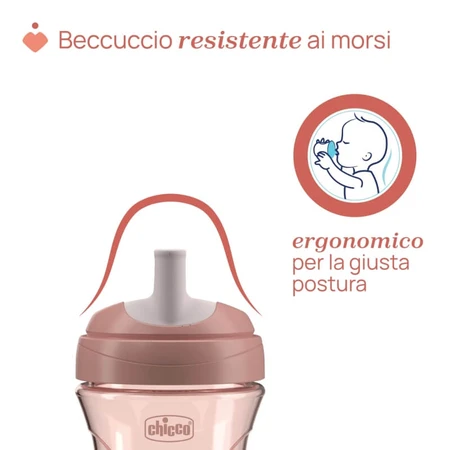 Chicco Advanced Cup, 266 ml Drip-Proof Plastic Cup with Straw