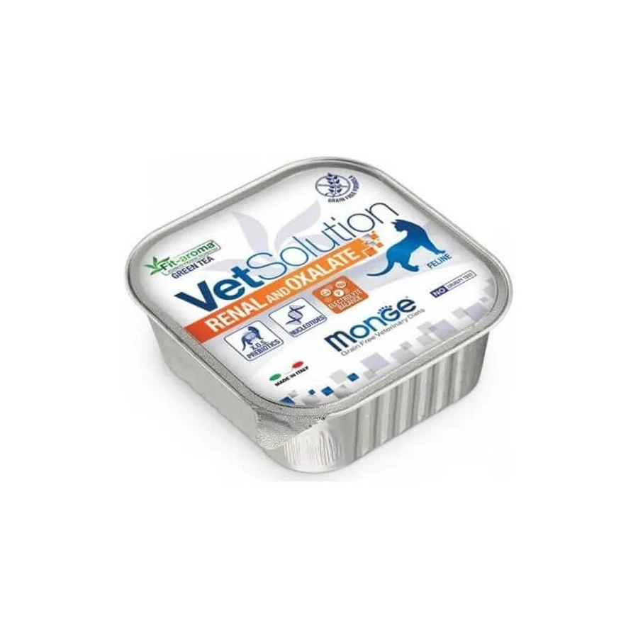 Monge Vetsolution Renal and Oxalate - Wet Cat Food, 100g Can