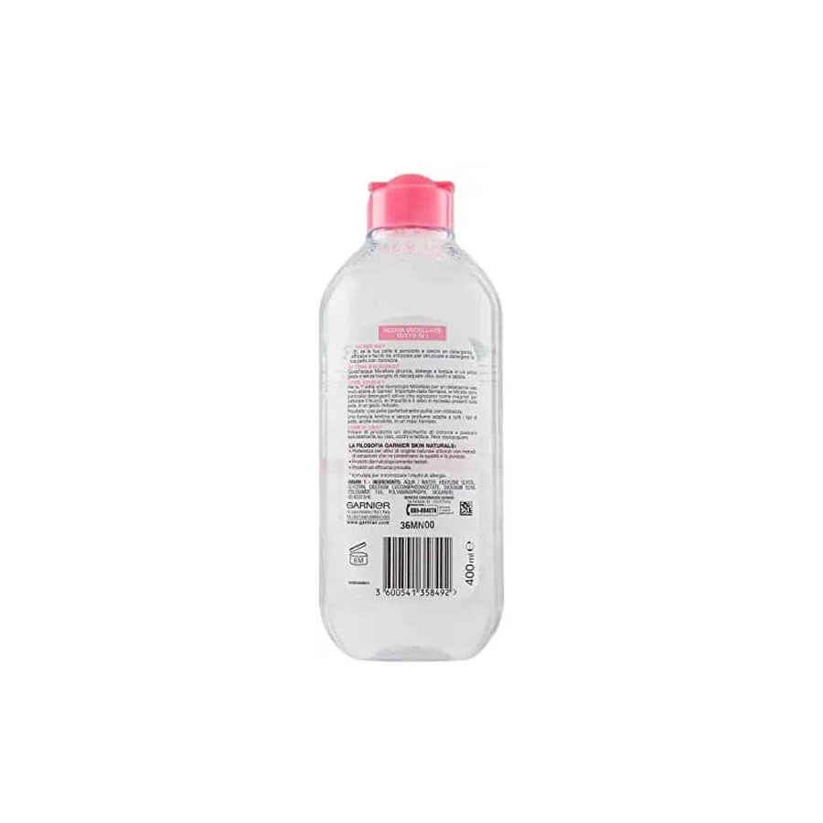 Eau micellaire nettoyante pour le visage Garnier pour peaux sensibles, 400 ml