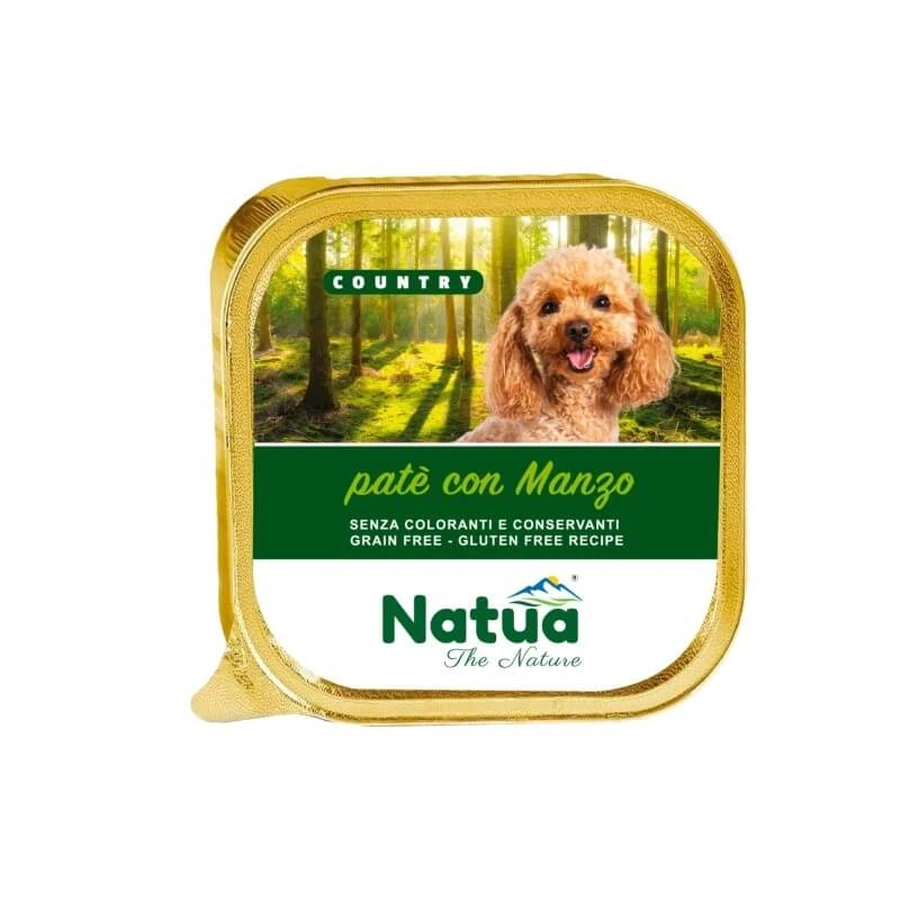 Natua The Nature Country Rundvleespaté - Compleet voer voor volwassen honden, 100 g