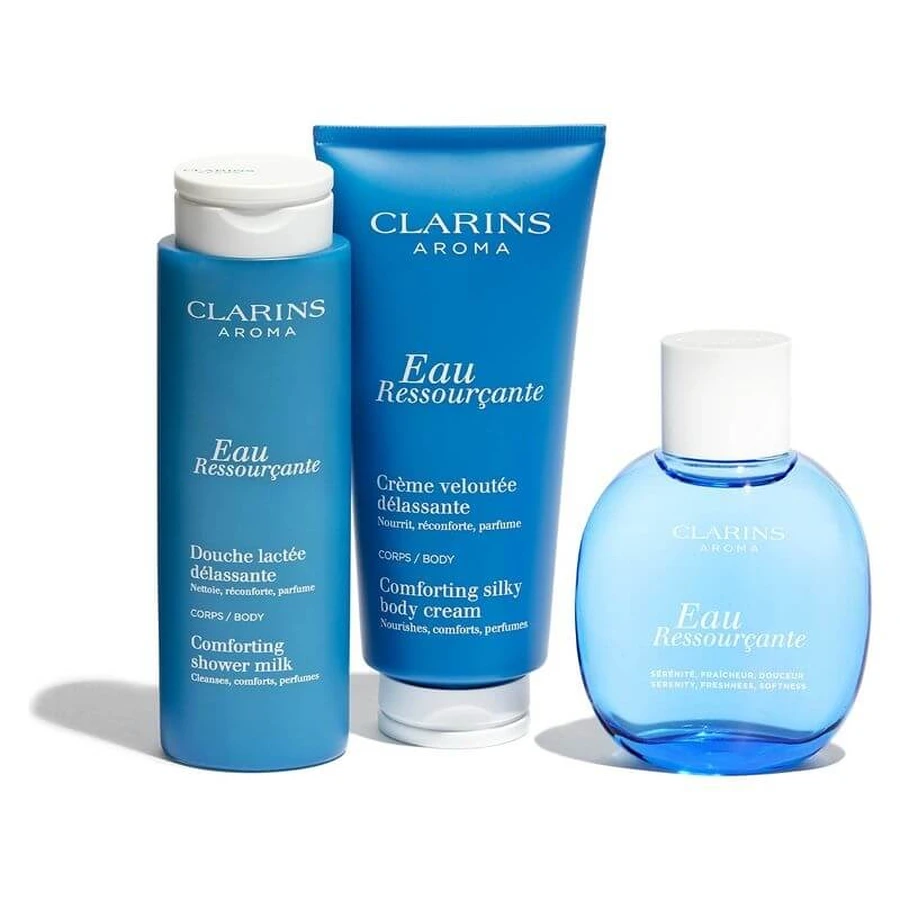 Clarins Aroma Eau Ressourçante Douce Lactée Délassante - Crème de douche nourrissante et relaxante, 200 ml