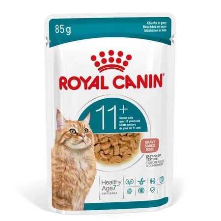 Royal Canin Ageing 11+ Bites en sauce - Aliment complet pour chats de plus de 11 ans, 85 g