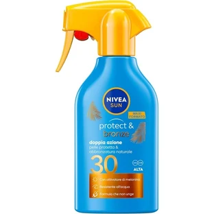 Nivea SPF 30 Sun Protect &amp; Bronze zonnebrandspray met dubbele werking, 250 ml