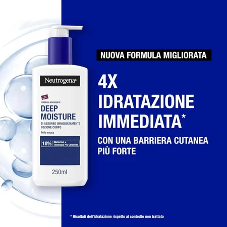 Neutrogena Deep Moisture – loțiune de corp cu absorbție rapidă, 200 ml