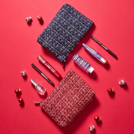 Deborah Kit: Perfect Look - Instant Maxi Volume Mascara + 24-uurs zwart oogpotlood + tweefasige make-upremover + clutch