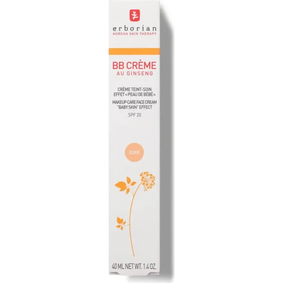 Erborian Ginseng BB Cream – Koreanische getönte Feuchtigkeitscreme LSF 20, 40 ml – Doré