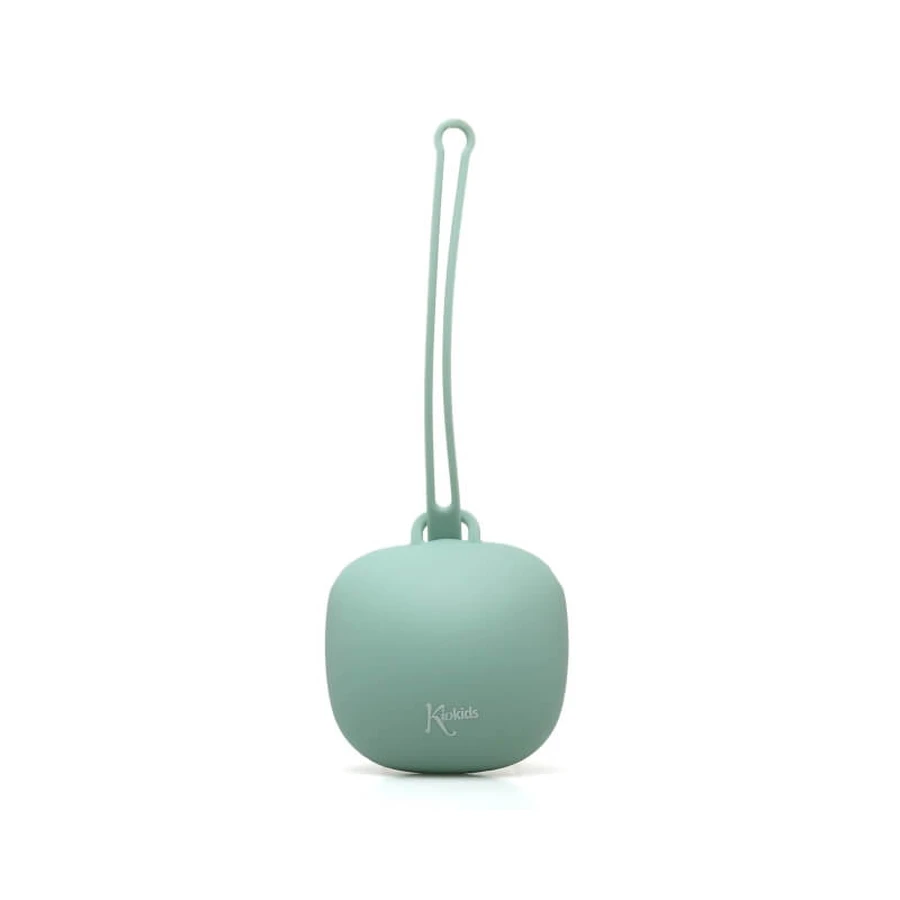 Kiokids Suport pentru suzetă din silicon, culoare salvie, 0 luni+