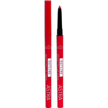 Astra Outline Waterproof Lip Pencil – Drehbarer Lippenstift Nr. 08 Royal Burgundy