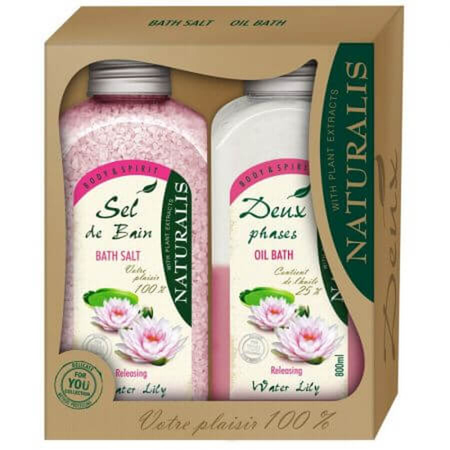 Badesalz-Set 1000 g + Badeschaum 800 ml Wasser Lili, Naturalis