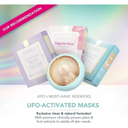 Foreo UFO 3 – 5-in-1-Gerät für intensive Feuchtigkeitsversorgung der Gesichtshaut – Arctic Blue