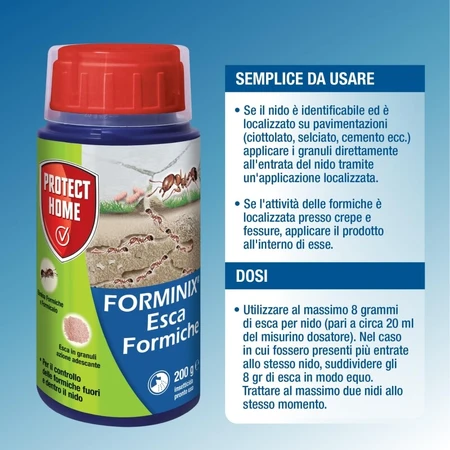 Sbm Life Science Forminix Powder - Cebo granulado contra hormigas para uso en exteriores, 200 g