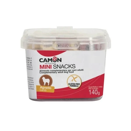 Camon Mini Lamb Sternförmige Snacks – Ergänzungsfuttermittel für ausgewachsene Hunde, 140 g