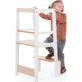 Chaise haute avec tour d'apprentissage en bois Childhome