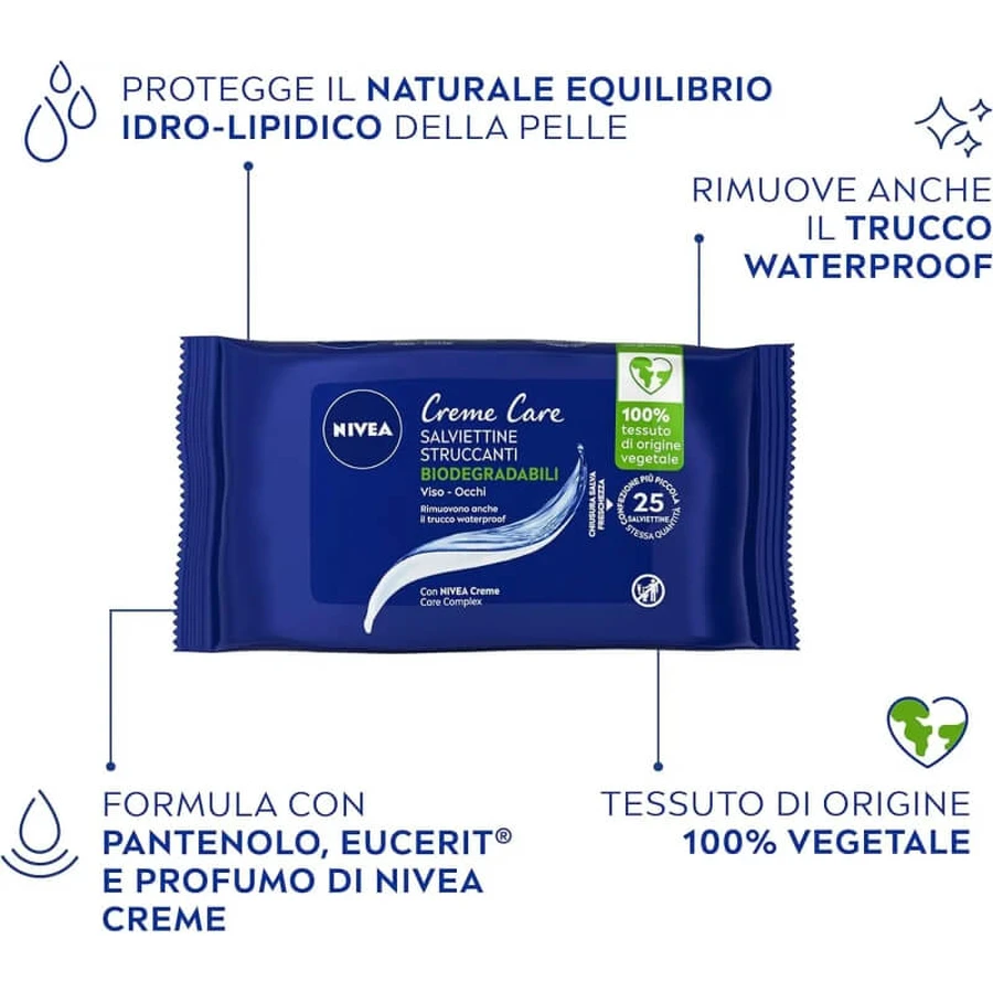 Nivea Skincare - 25 toallitas desmaquillantes faciales