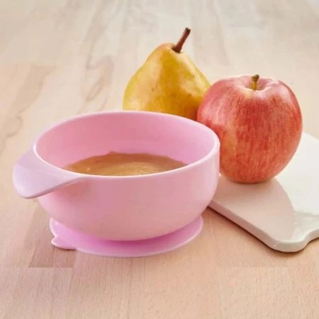 Chicco Easy Bowl – bol din silicon cu ventuză, culoare roz