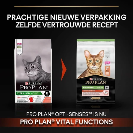 Purina Pro Plan Vital Functions cu somon – hrană completă pentru pisici adulte sterilizate, 10 kg