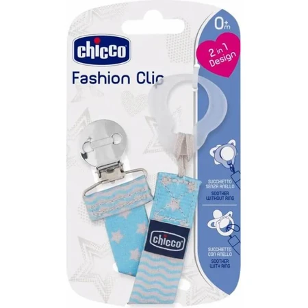 Chicco port-succhiu fashion clip albastru