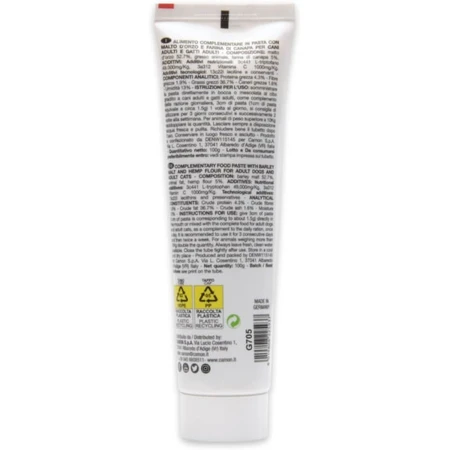 Camon Canahelp Paste – ein Nahrungsergänzungsmittel für Hunde und Katzen, Malzpaste mit Hanf, 100 g