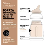 Suavinex zero zero slow +0m – biberon anticolic cu debit lent, 180 ml – light nude