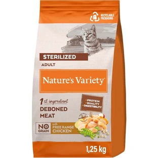 Nature's Variety Selected Chicken - Complete Food for Neutered Adult Cats, 1.25 kg