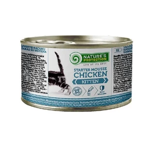 Nature's Protection Starter – mus z kurczaka – kompletna karma dla kociąt, 200 g