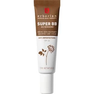 Erborian Super BB mit Ginseng – Koreanische Gesichtscreme gegen Hautunreinheiten, 15 ml – Schokoladenbraun