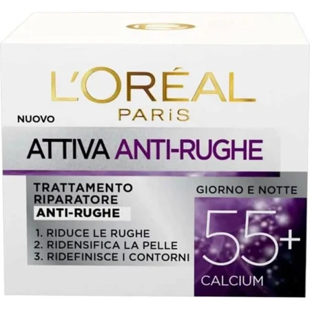 L'Oréal Paris Attiva Anti-Aging Calcium - Dag- en nachtcrème voor het gezicht, 50 ml