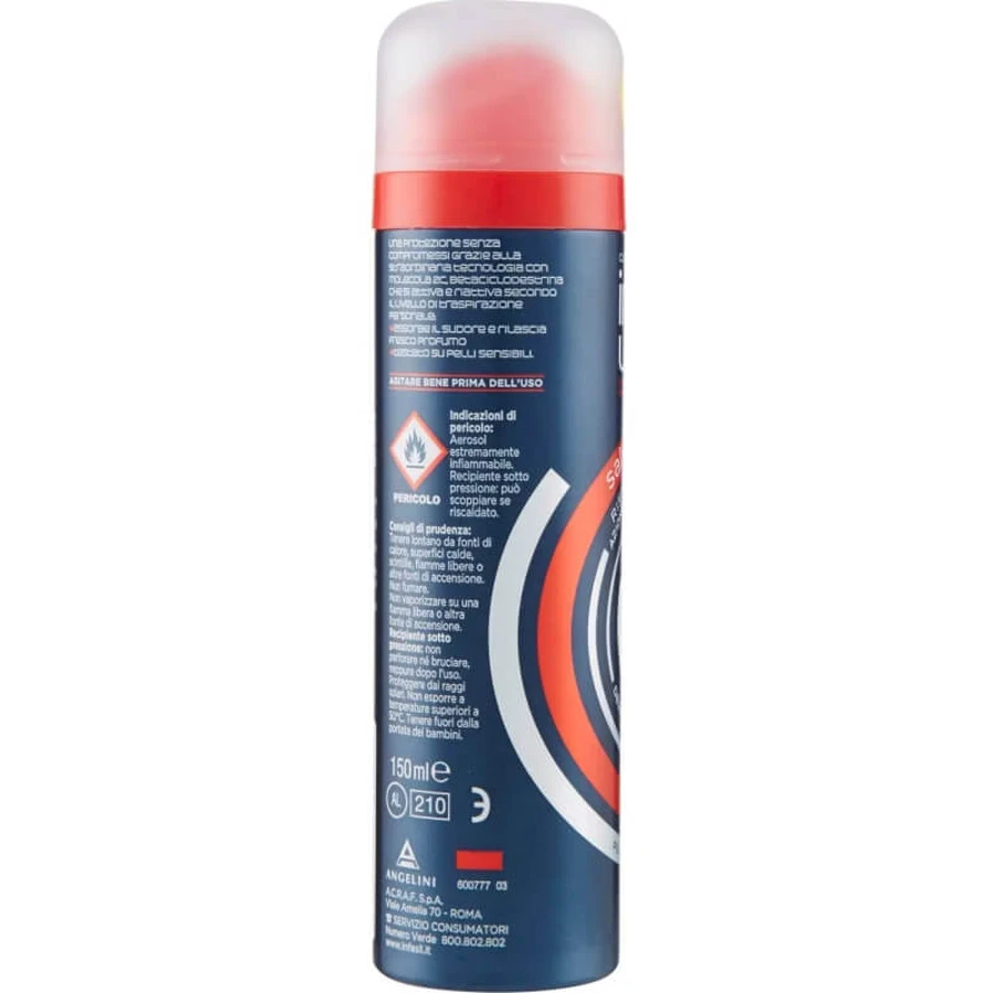 Infasil derma48h Protector para camisetas de hombre - Desodorante en spray, 150 ml