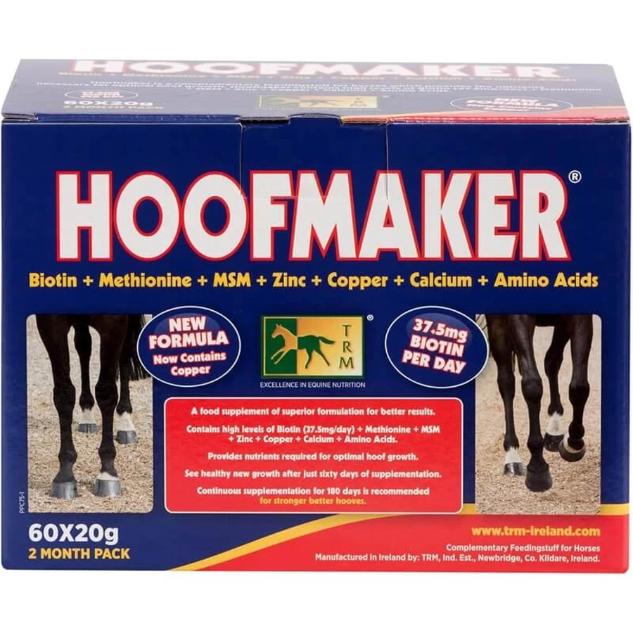 Trm Hoofmaker – supliment alimentar pentru sănătatea copitelor cailor, poneilor și mânjilor, 60 de plicuri a câte 20 gr