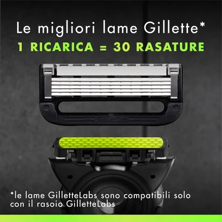 Gillette Labs UEFA Champions League-scheermes – Scheerset met scheermesje, handvat, ophanghaak en 198 ml scheergel